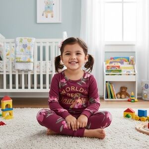 PAJAMAS TCP “World’s Best Daughter” Floral pajama set 3t